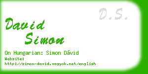 david simon business card