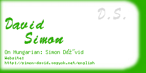 david simon business card